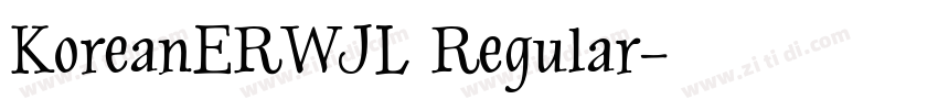 KoreanERWJL Regular字体转换